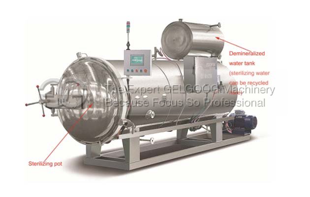 Sterilizing machine for jar/for can/milk