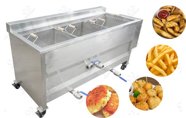 Potato Frying Machine/ Potato Ball Cakes Frying Pan/Potato Wedges Fryer